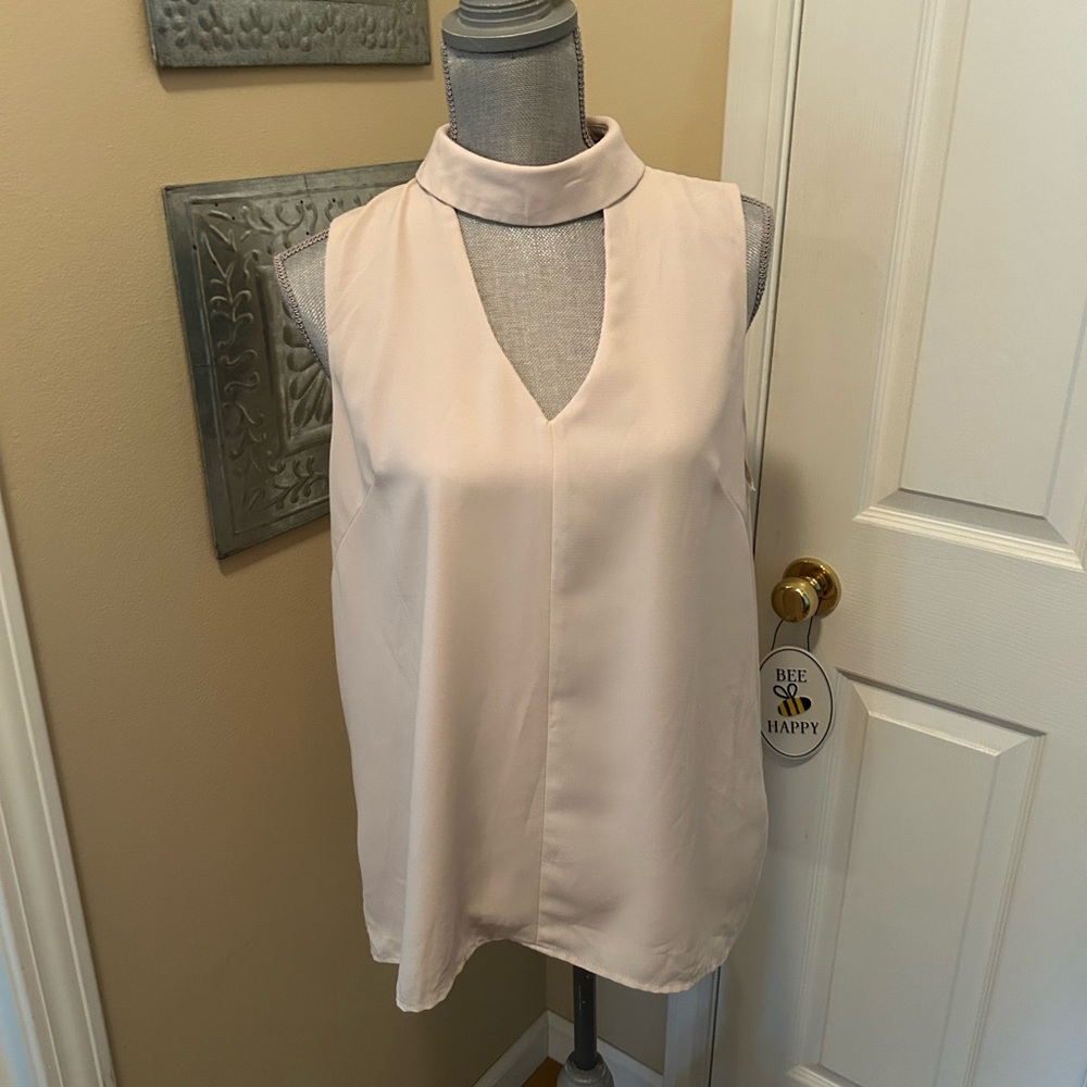 Elegant Cream Sleeveless Top
